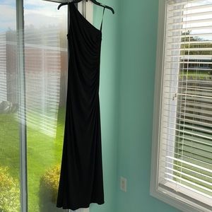 Black One Shoulder Gown - Size 4